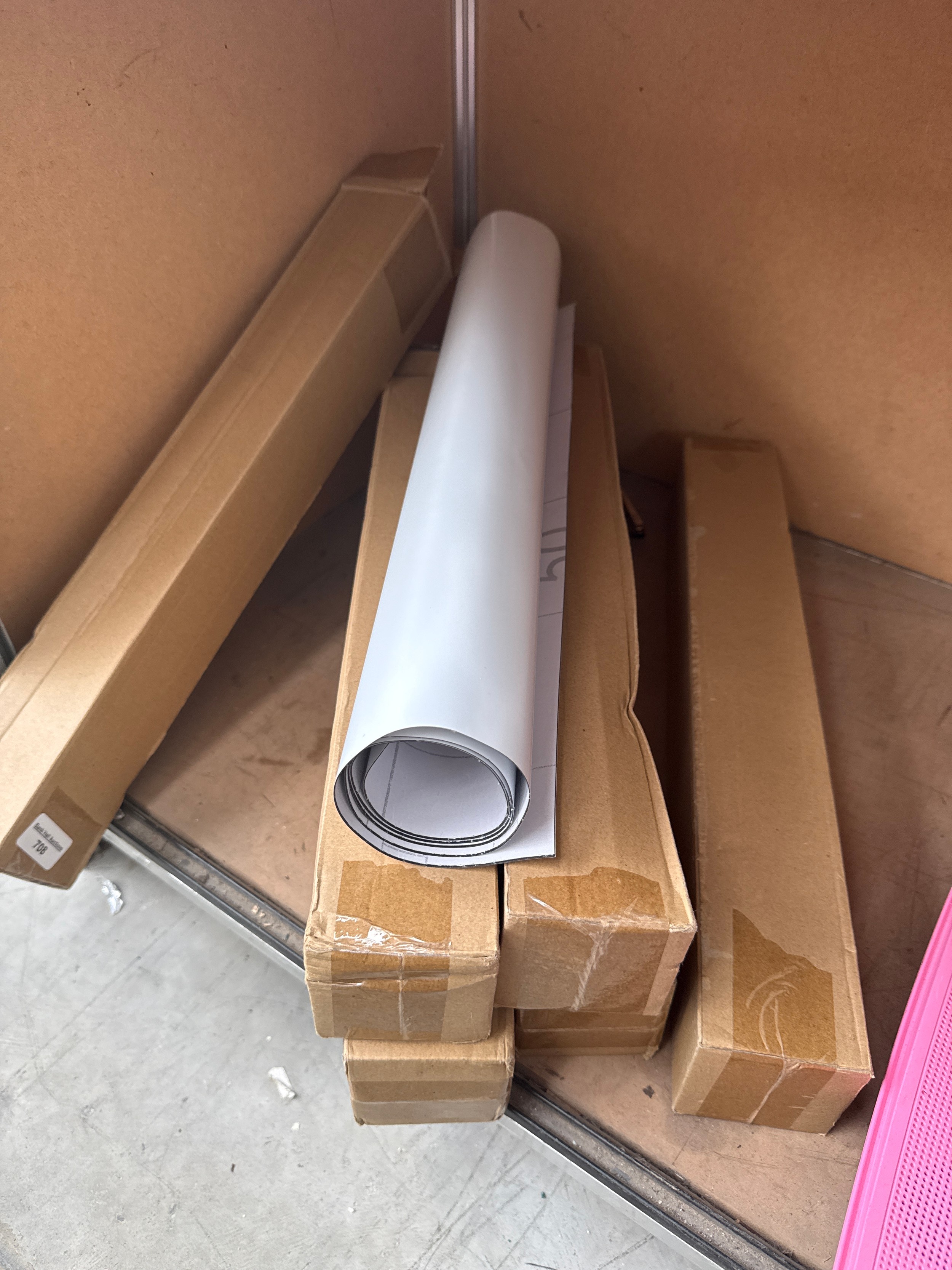 Six new self adhesive white boards sets with pens