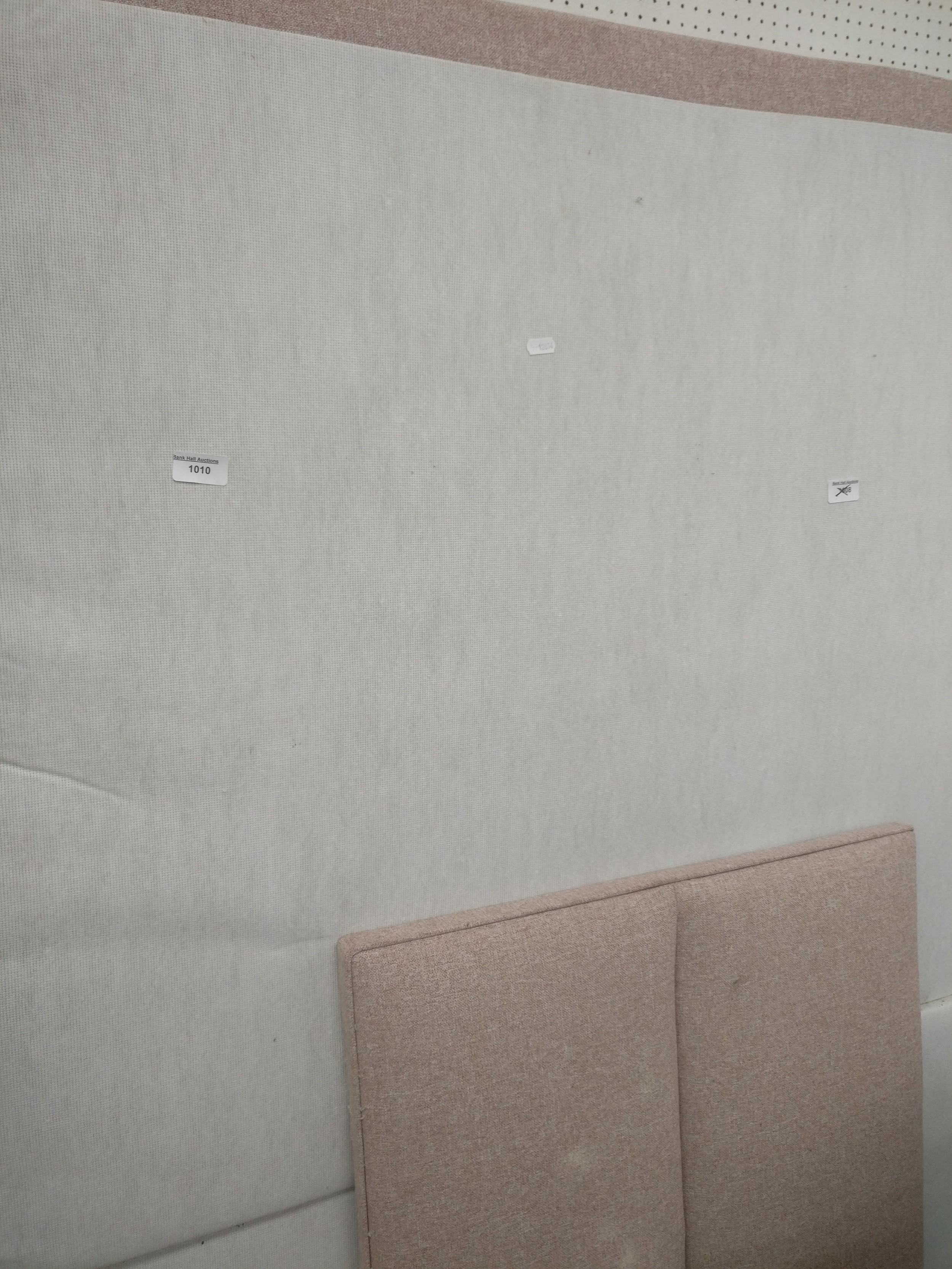 A 4ft divan bed base and headboard