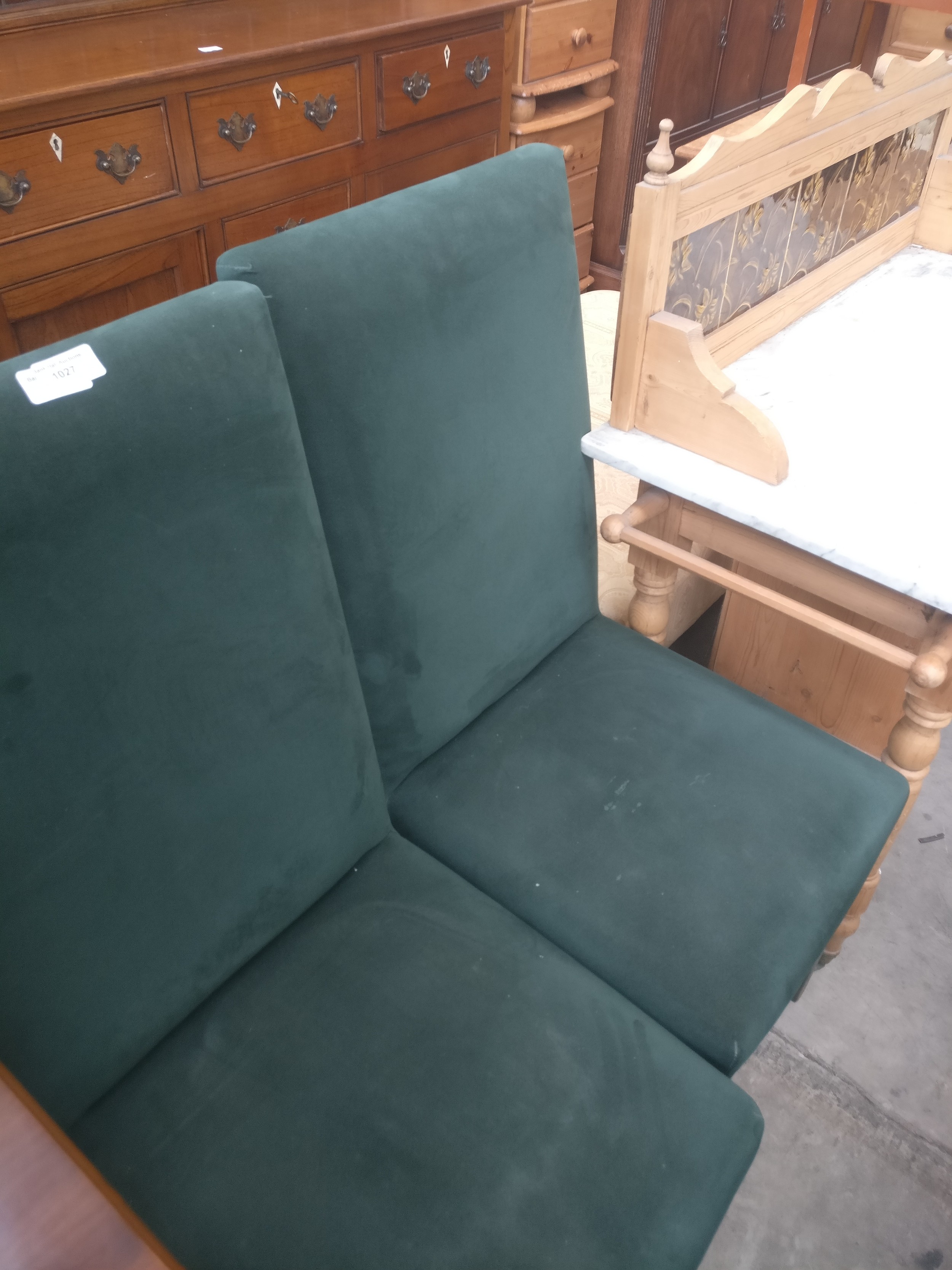A pair of vintage upholstered dining chairs
