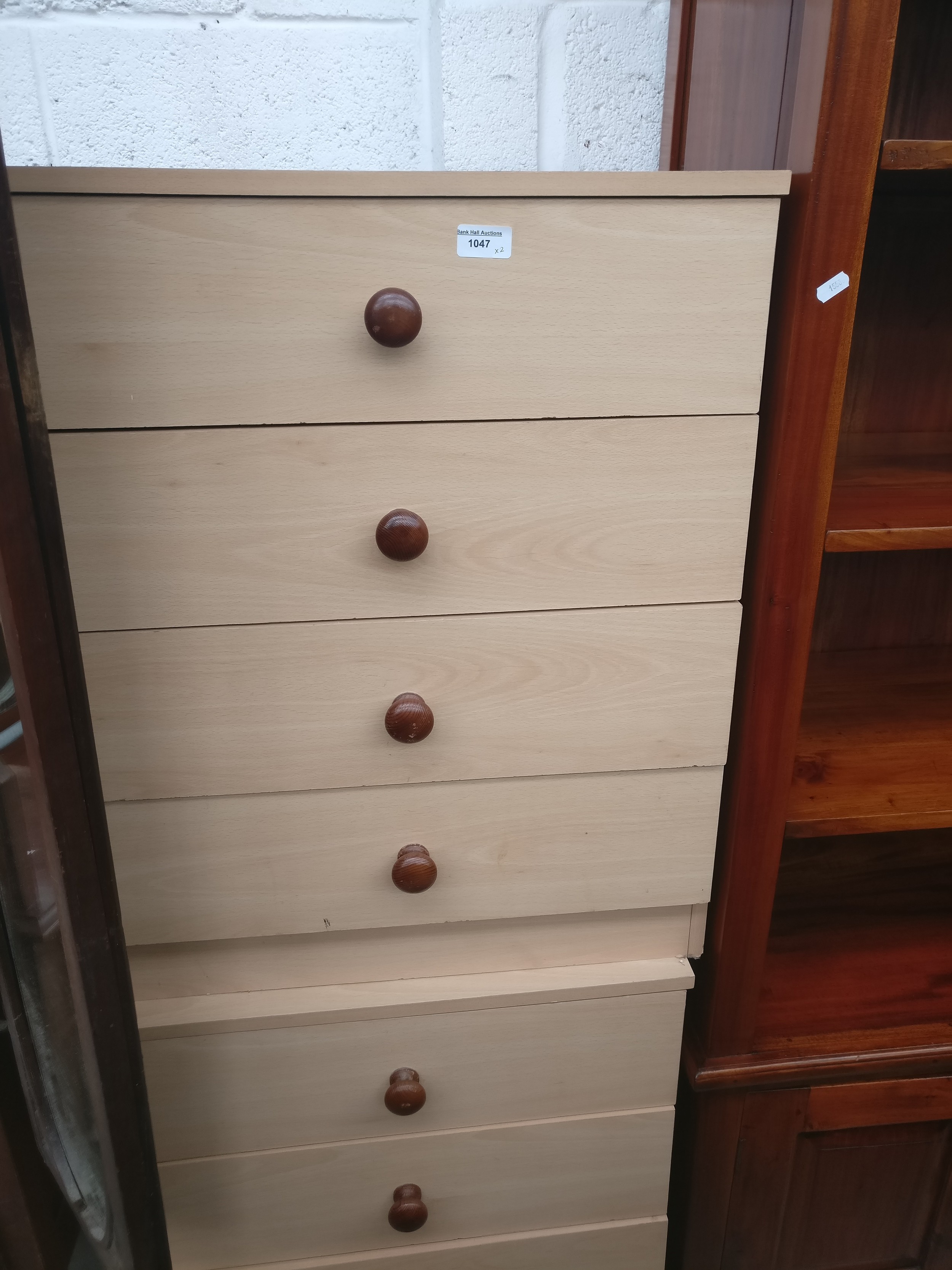 A pair of modern 4 drawer bedroom chests