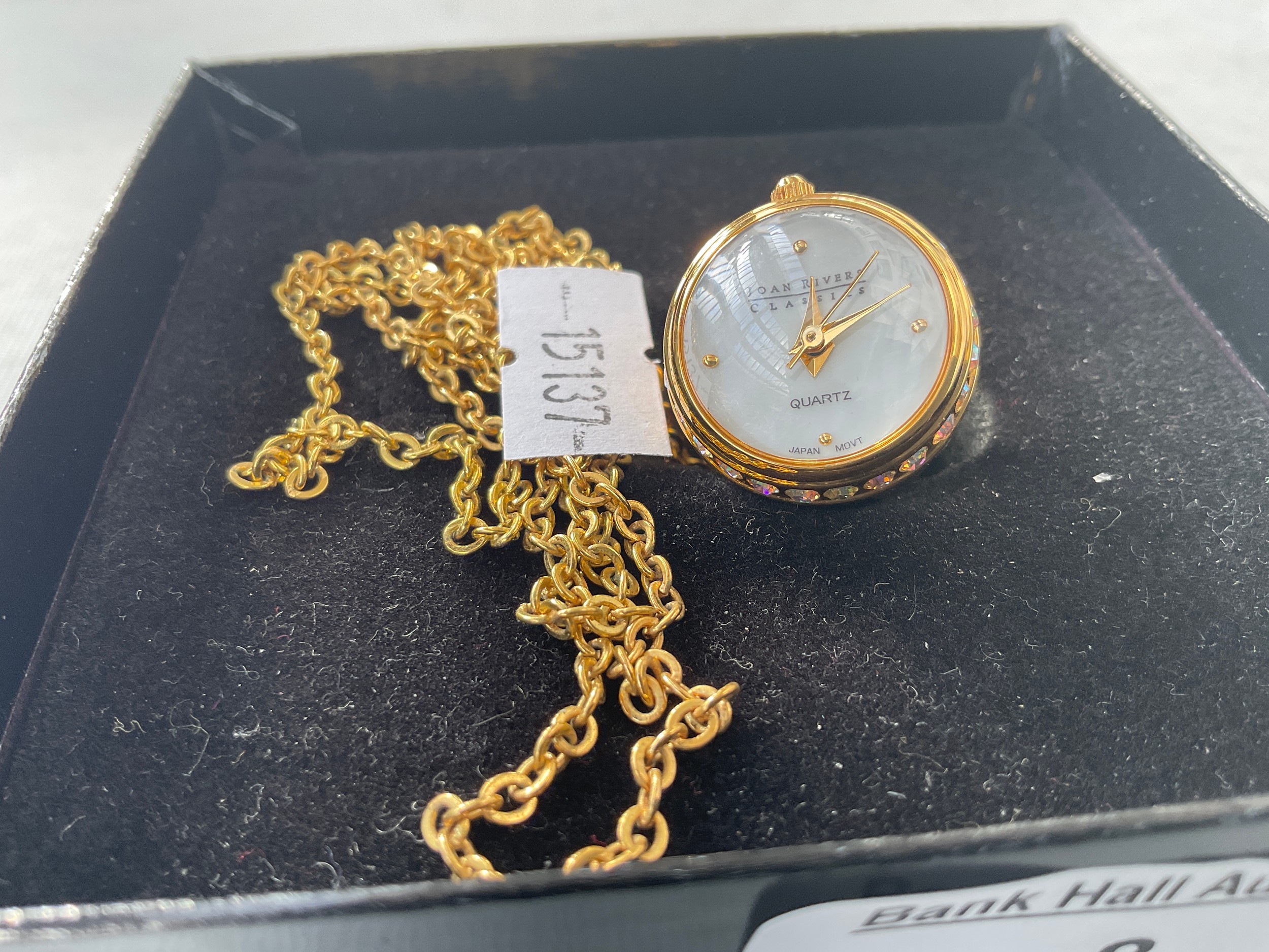 Joan Rivers necklace and watch pendant set