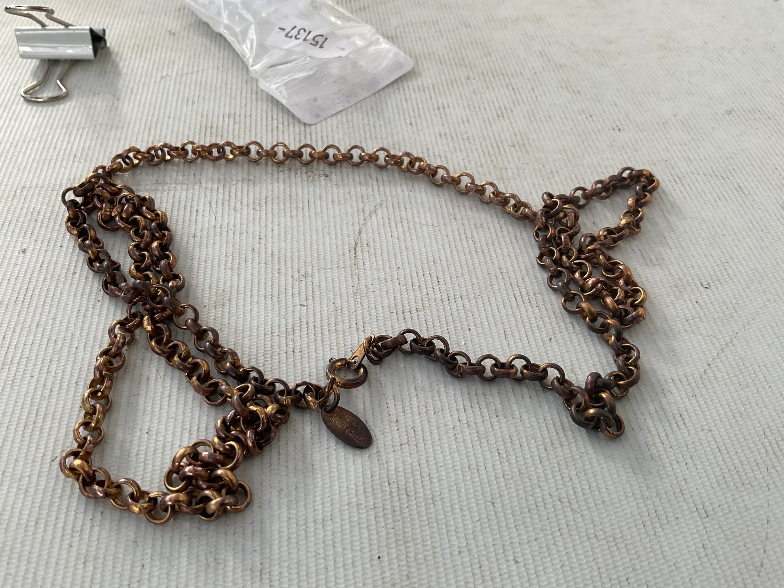18ct gold plated chain, weight 24.5 grams