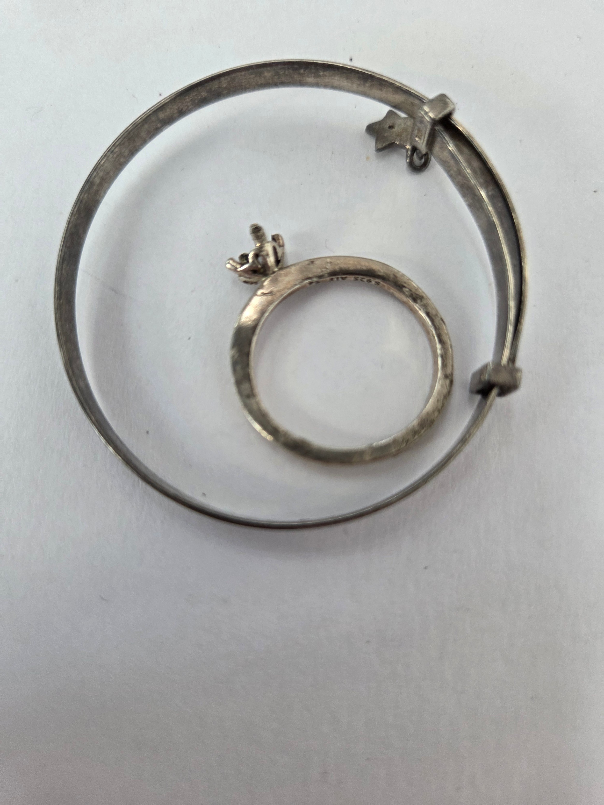 925 silver bracelet and ring, weight 7.1 grams