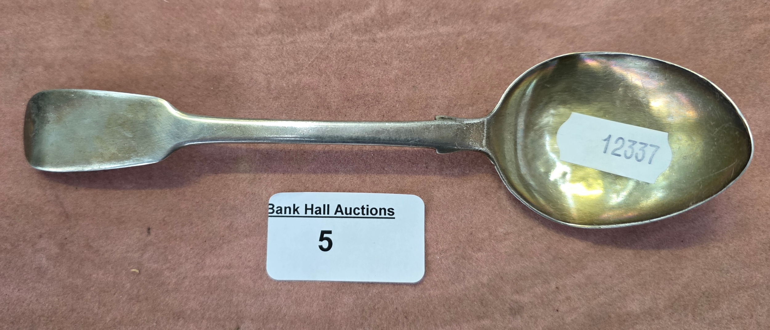 Hallmarked London Georgian silver spoon, approx. 32 grams