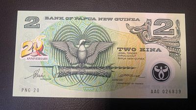 Papua New guinea 2 Kina 1991 P-15 UNC. nota comemorativa nova unc