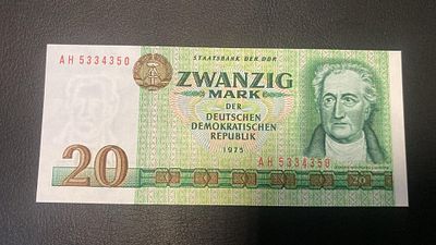Germany 20 mark 1975 P-29 UNC. nova unc