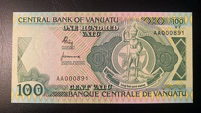 Vanuatu 100 vatu 1982 P-1 UNC. nova unc
