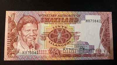 Swaziland 1 Lilangeni 1974 P-1 UNC. NOVA