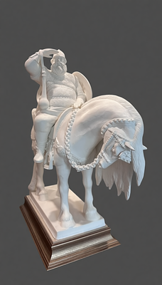 Скульптура "Илья Муромец", П.Стронский. Из серии "Три богатыря", бисквитный фарфор, высота 50 см