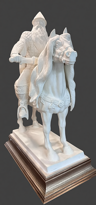 Скульптура "Добрыня Никитич", П.Стронский. Из серии "Три богатыря", бисквитный фарфор, высота 50 см