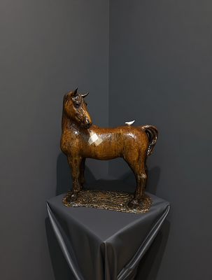 "Приятели", Д. Ибрагимова, 2025 г. Глина, глазури. 
45Х36Х21