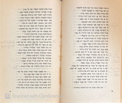 ספר האידיליות. מאת דוד שמעונוביץ. תש"ד. ספר מהאוסף של פרופ' ברוך קורצווייל : הערות וסימונים 