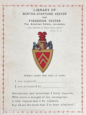 Hassan : A fellah [peasant] - a romance of Palestine. By Henry Gillman. Boston, 1898. Ex-Libris! . 