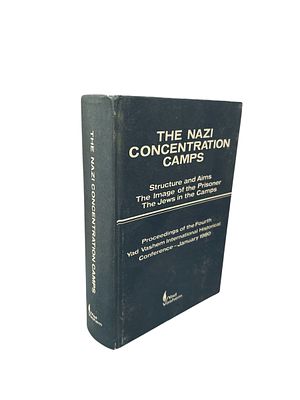 ספר באנגלית אודות מחנות הריכוז הנאצים! הוצאת יד ושם, 1984. מסמכים, מפות מקופלות. אקס ליבריס. T 