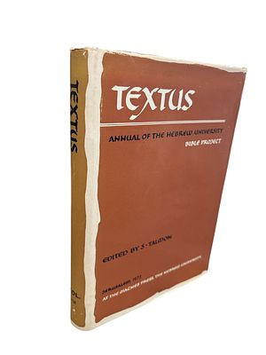 Textus שנתון מפעל המקרא של האוניברסיטה העברית בירושלים : כרך שמיני. 1973. אנגלית. Textus 