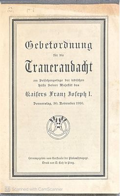 Very Rare!!!! 1916. German and Hebrew.
Gebetordnung für die Trauerandacht : Am Beisetzungstage 