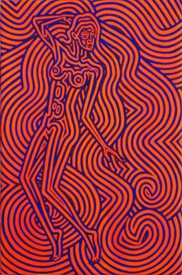 UGONI MARCO Milano (Milano) 1972 Ballerina in arancio 2019 Tecnica mista su... - UGONI MARCO 