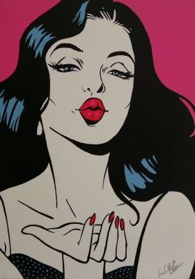 BELLUOMO CORRADO Roma (Perugia) 1973 American Pop 2020 smalti lucidi su tela... - BELLUOMO CORRADO 