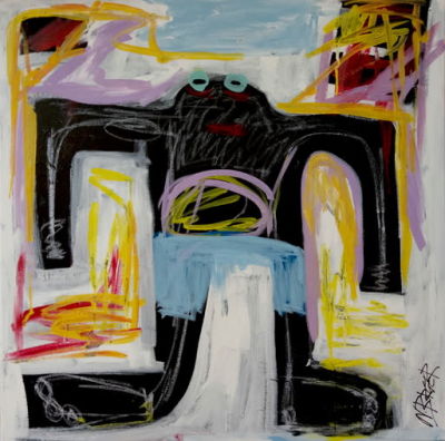 NOAH BORGER Parigi (Parigi) 1970 Le Capitaine primitif 2017 acrilico e smalti... - NOAH BORGER 