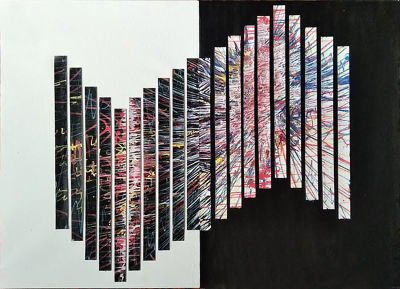 MASSIMO COSTANTINI Milano (Milano) 1961 Defrag n&deg; 2 2021 Mix on canvas... - MASSIMO COSTANTINI 