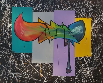 AZZURRO LUCA busto arsizio (cremona) 1988 skage RGB 2015 acrilico su tela... - AZZURRO LUCA busto 