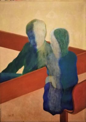 ROB Monza (MB) 1960 Sguardo 1995 Olio su tela 70,00x50,00 Certificato di... - ROB Monza (MB) 1960 