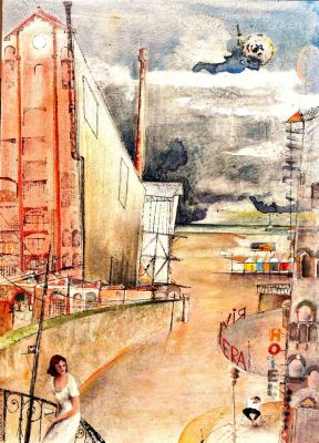 SERRAVALLI GIAN LUIGI Ferrara (MI) 1949 Il portiere di notte 2020 Tecnica... - SERRAVALLI GIAN 