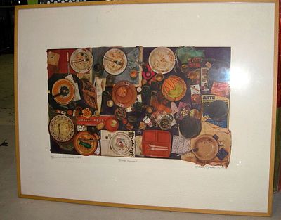 SPOERRI DANIEL Galati (Svizzera) 1930 Tavola acquario 1992 Litografia su... - SPOERRI DANIEL 