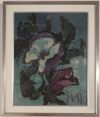 MAGGI GIANPIERO Milano (Mi) 1934 La magnolia 1964 Olio su tavola 50,00x40,00... - MAGGI GIANPIERO 