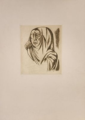 MIGNECO GIUSEPPE Messina (Me) 1903 Contadina 1960 Incisione acquatinta su... - MIGNECO GIUSEPPE 