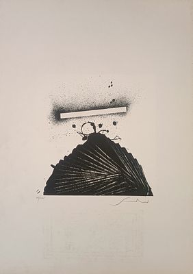 SCANAVINO EMILIO Genova (Ge) 1922 Tramatura 1970 Serigrafia su carta 46/125... - SCANAVINO EMILIO 