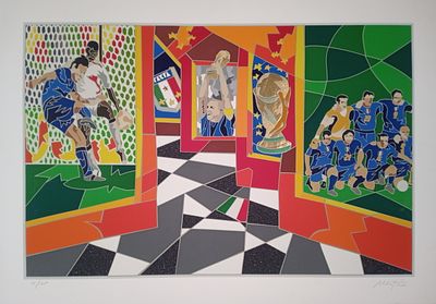 NESPOLO UGO Mosso Santa Maria (Bi) 1941 Senza Titolo Serigrafia Polimaterica... - NESPOLO UGO 