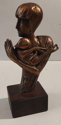 BRINDISI REMO Roma (Roma) 1918 Maternit&agrave; Fusione in bronzo a cera persa... - BRINDISI REMO 