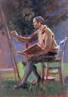 ANONIMO Anonimo (An) Senza titolo Olio su tavola 43,00x30,00 - ANONIMO Anonimo (An) Senza titolo 