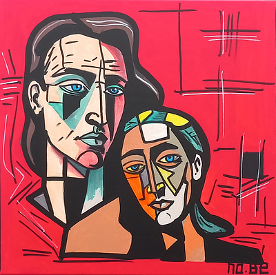 MOBE - Les amants tristes. MOBEModena (Modena) 1965Les amants tristes2025acrilico su tela50,00x50 