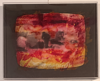 MARIO SCHIFANO - Televisore. SCHIFANO MARIORoma (Roma) 1934Televisore1975Smalto su tela emulsionata 