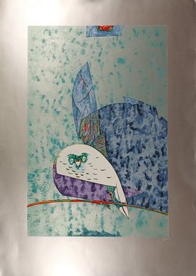 GIANNI DOVA - Senza Titolo. DOVA GIANNIRoma (roma) 1925Senza TitoloLitografia su fondo argentato 