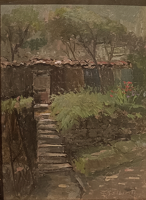 GIACINTO GALBIATI - Senza titolo. GALBIATI GIACINTOChiavari (Ge) 1908Senza titolo Olio su cartone40 