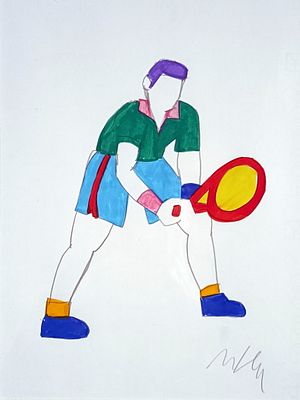 MARCO LODOLA - Tennis. LODOLA MARCOPavia (Pv) 1955TennisMista su carta31,00x23,00Certificato di 