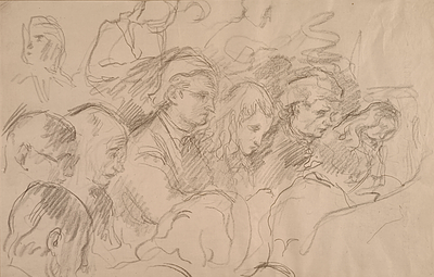 ANONIMO Anonimo (An) Senza titolo Matita su carta 28,00x44,00 Provenienza:... - ANONIMO Anonimo 