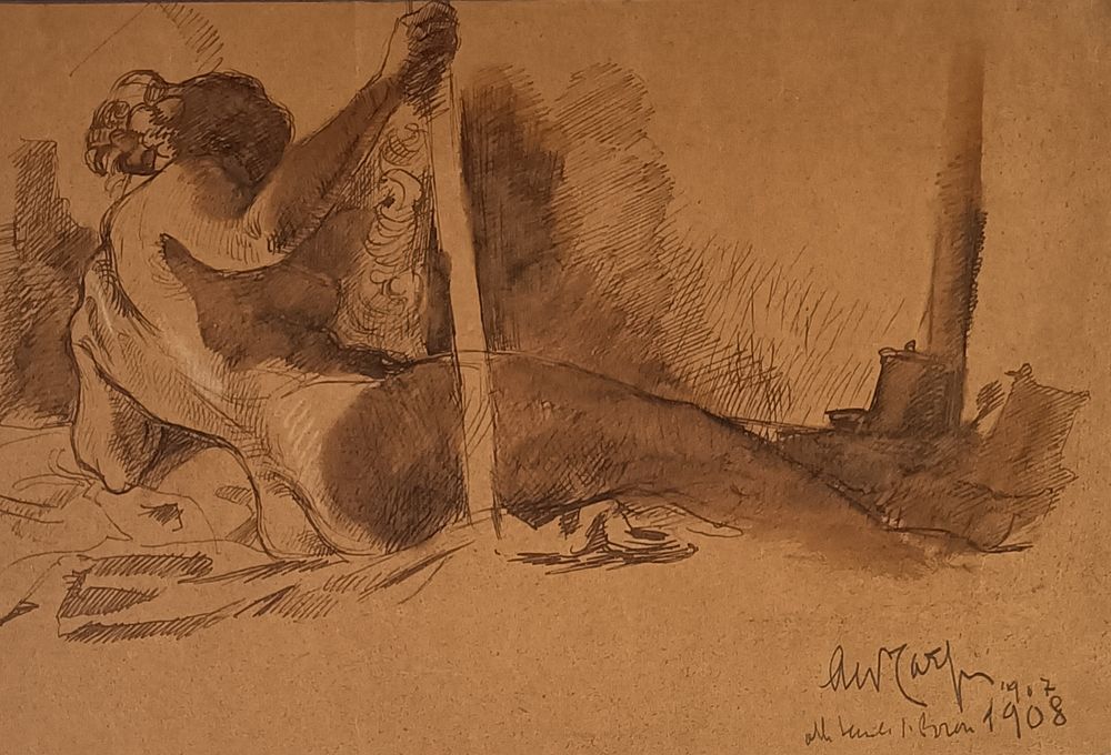 CARPI ALDO Milano (Mi) 1886 Senza titolo 1908 Mista su carta 20,00x29,00... - CARPI ALDO 
Milano 
