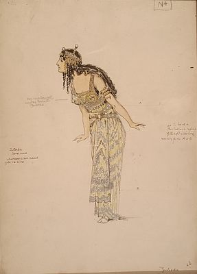 ANONIMO Anonimo (An) Zulieka Acquarello su carta 35,00x25,00 Provenienza:... - ANONIMO Anonimo 