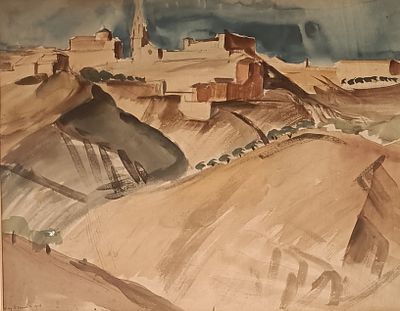 EISENSCHITZ WILLY Vienna (Austria) 1889 Toledo 1929 Acquarello su carta... - EISENSCHITZ WILLY 