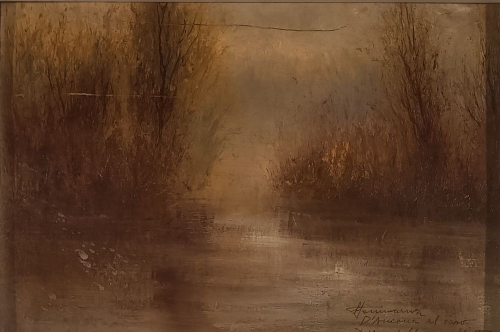 SOMMARIVA LICURGO Venezia (Ve) Paesaggio Olio su tavoletta 20,00x30,00 Firma... - SOMMARIVA 