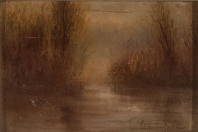 SOMMARIVA LICURGO Venezia (Ve) Paesaggio Olio su tavoletta 20,00x30,00 Firma... - SOMMARIVA 