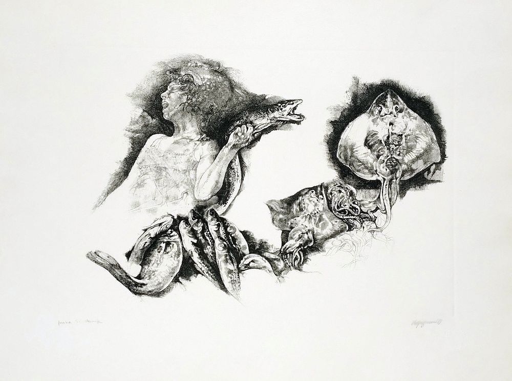 VESPIGNANI RENZO Roma (Roma) 1924 Senza titolo 1979 Incisione su carta p.a.... - VESPIGNANI RENZO 