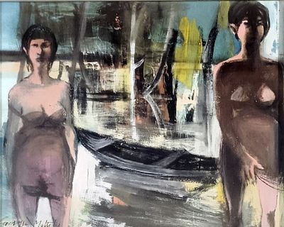 MOTTI GIUSEPPE Arena Po (Pv) 1908 Senza titolo 1968 Olio su tela 40,00x50,00... - MOTTI GIUSEPPE 