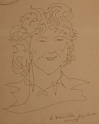 SASSU ALIGI Milano (MI) 1912 Figura 1991 China su carta 32,00x23,00 Firma,... - SASSU ALIGI Milano 