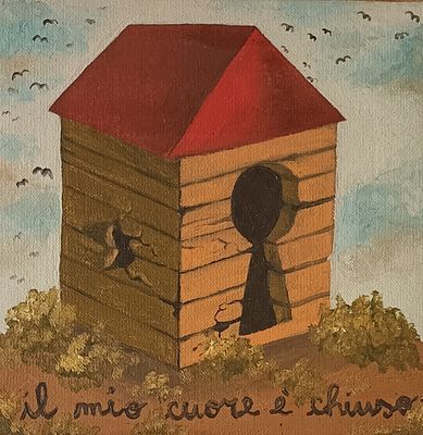 GURNARI MASSIMO Milano (Mi) 1981 Il mio cuore &egrave; chiuso 2008 Olio su tela... - GURNARI 