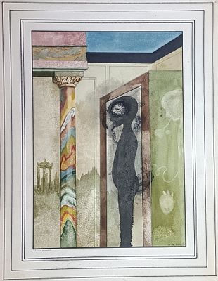 BIASI GUIDO Napoli (Na) 1933 Memoire prenatale 1974 Acquarello su cartoncino... - BIASI GUIDO 